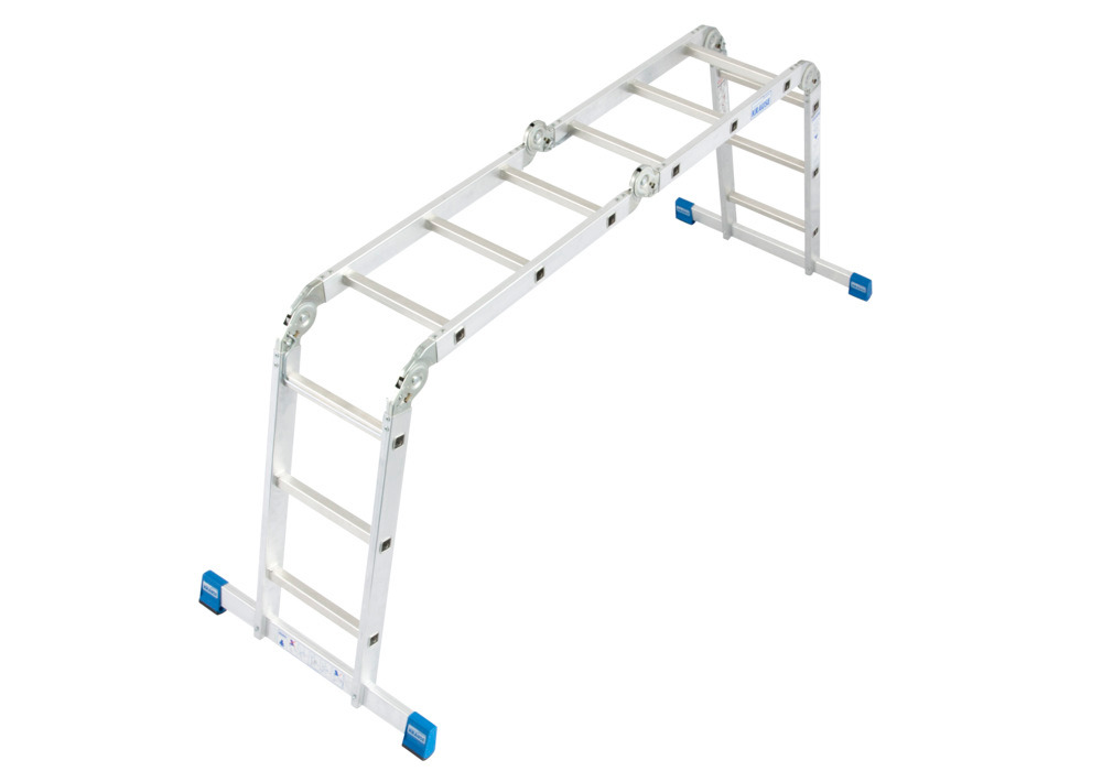 Escalera universal, aluminio, varios usos, 4 x 3 peldaños - 4