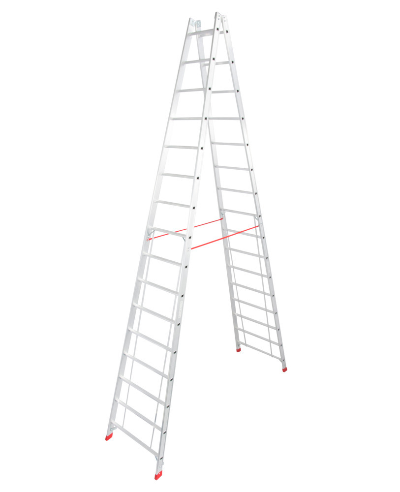Hliníkový rebrík, 2 x 16 priečok - 1