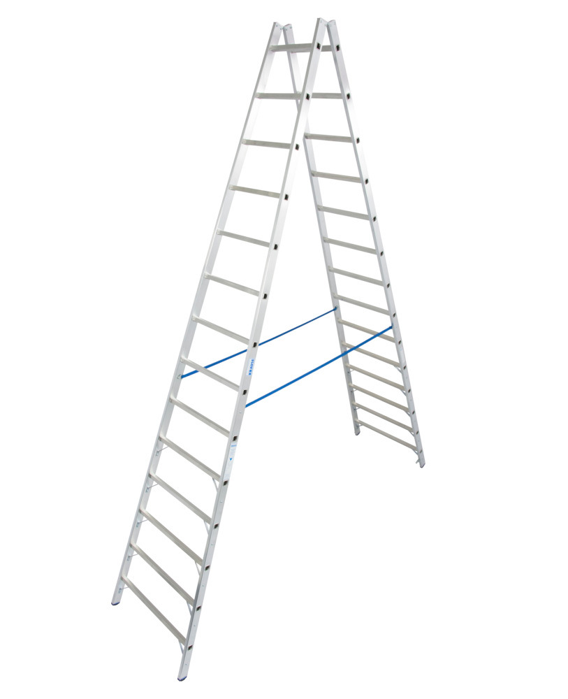 Escalera doble de aluminio, 2 x 14 peldaños - 2