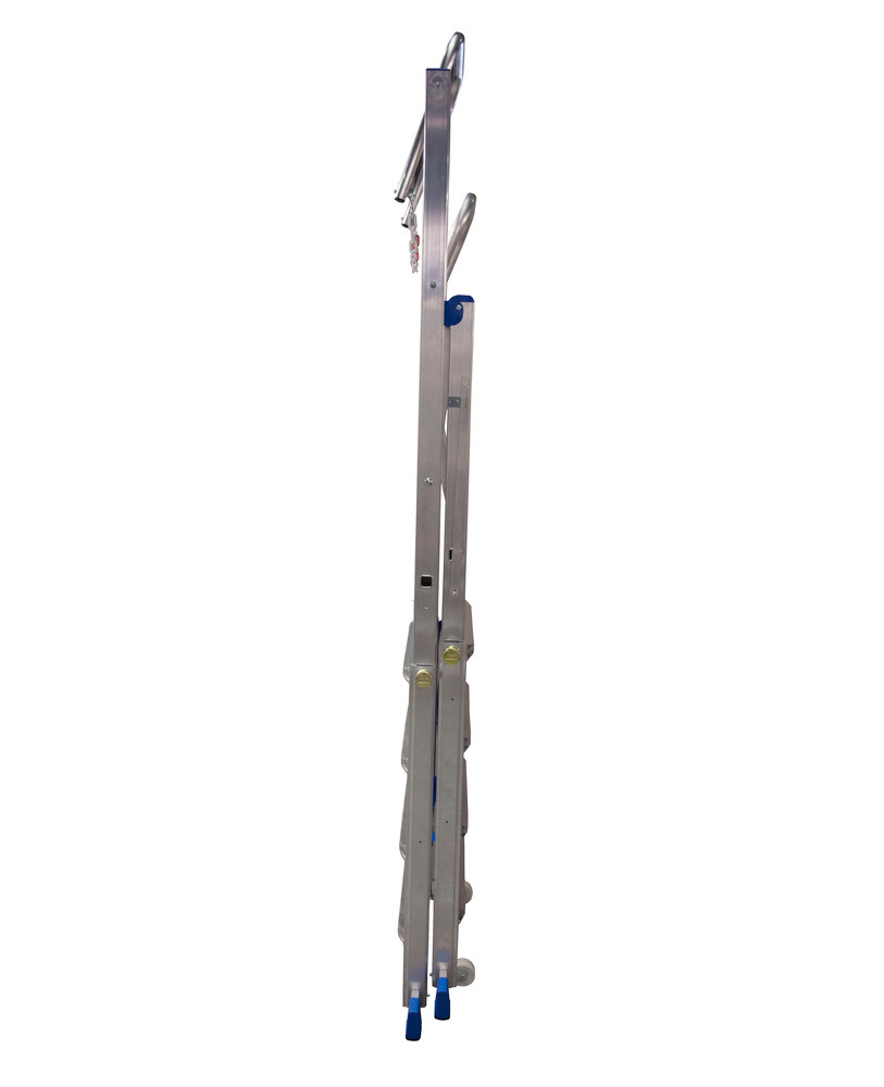 Hliníkový teleskopický rebrík s plošinkou, výškovo nastaviteľný, 6-8 priečok - 3