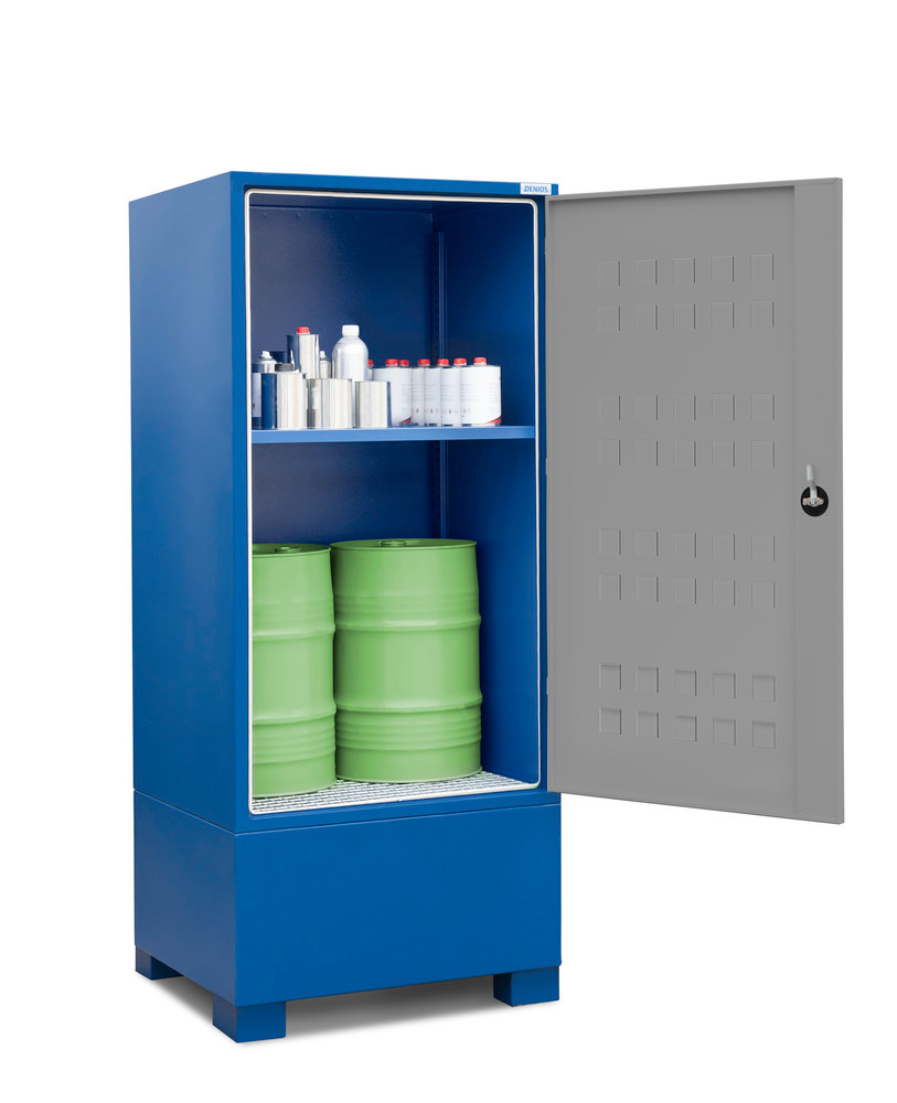 SteelSafe hazardous materials depot D1, with doors and 1 shelf for small containers - 1