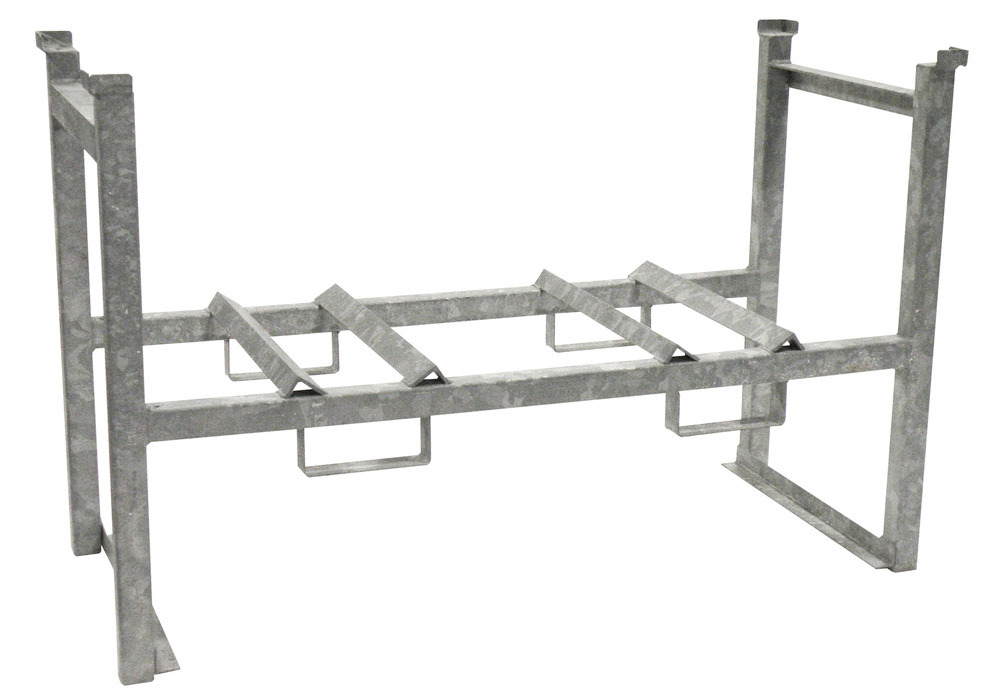 Drum Rack - 2 Drum Capacity - Stackable - Forklift Accessible - Galvanized Steel Construction - 1