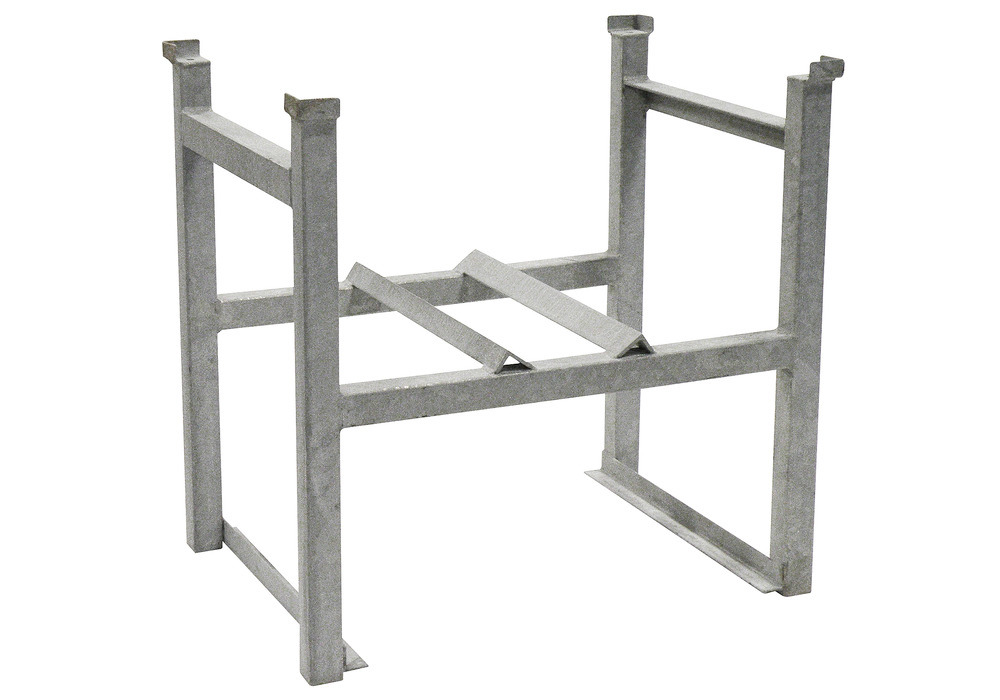 Drum Rack - 1 Drum Capacity - Stackable - Forklift Accessible - Galvanized Steel Construction - 1