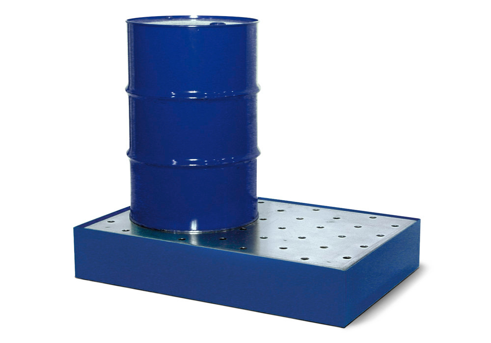 Spill Sump - 3 Drum Capacity - No Platform - Painted Steel Construction - Secure Storage - 1