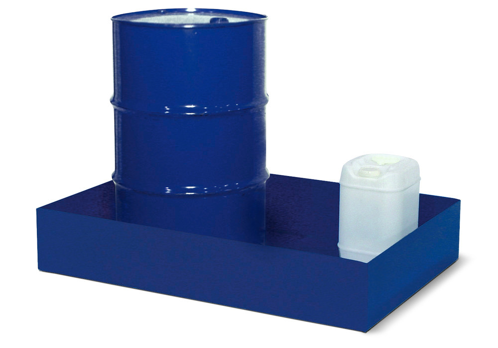 Spill Sump - 2 Drum Capacity - No Platform - Painted Steel Construction - Secure Storage - 1