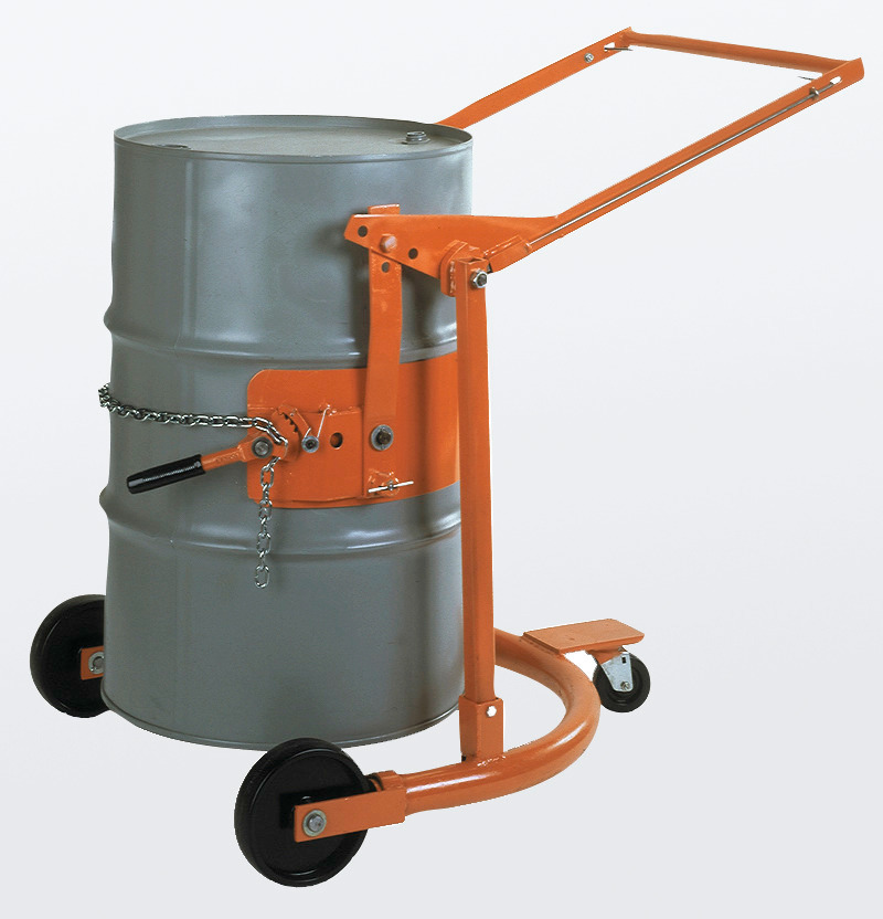 Manual Drum Caddy and Dispenser - Designed for 55-gallon Drums - Polyoefin Wheels - 1