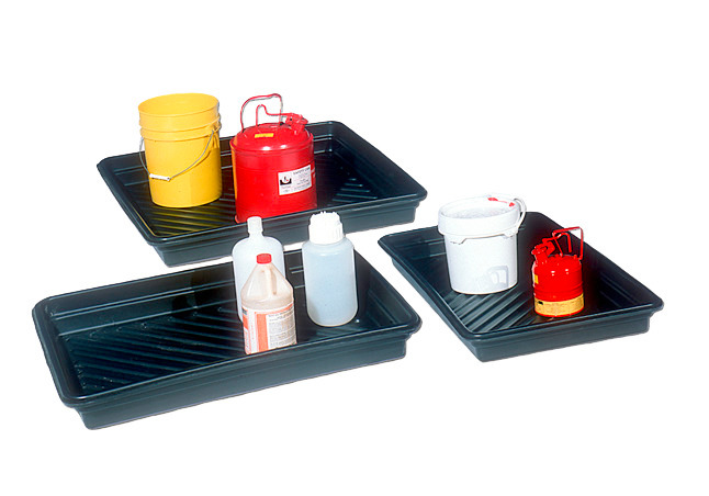 Poly Spill Containment Tray - 48" x 12" x 4.5" - 12 Gallon Capacity - Acids or Corrosives Storage - 1