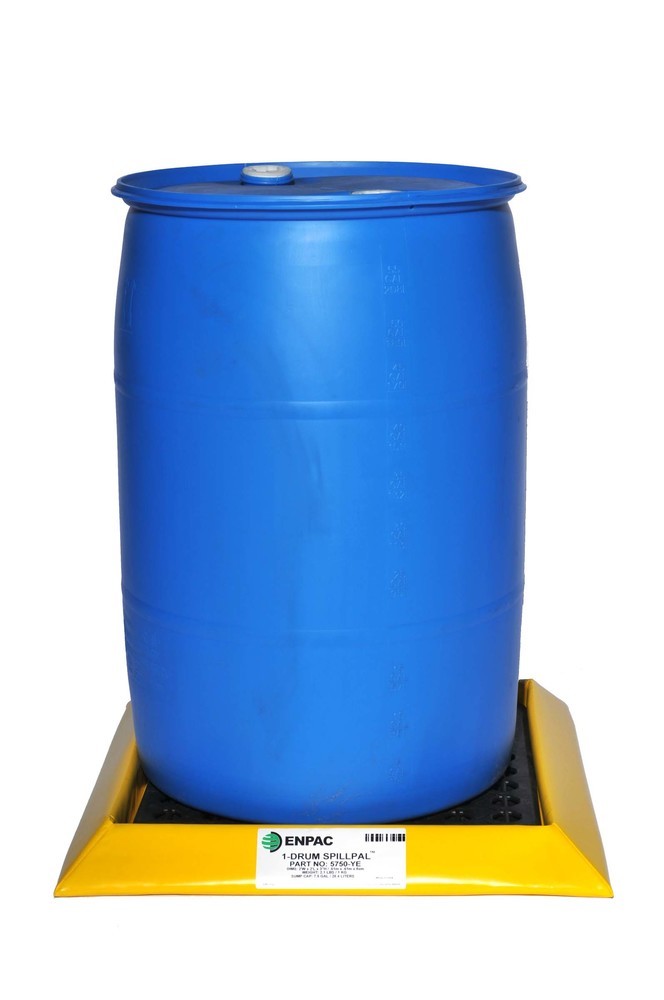 Flexible Spill Containment Sump - For 1 Drum - with Grating - 6 Gallon Sump Capacity - 5750-YE-G - 1