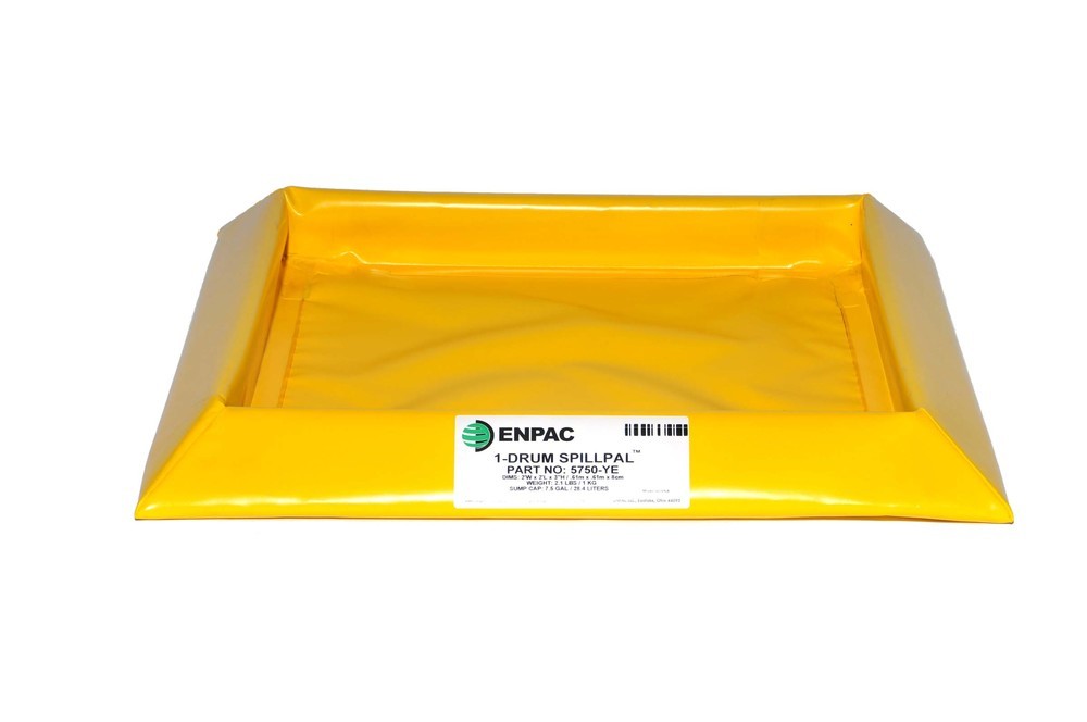 Flexible Spill Containment Sump - For 1 Drum - Without Grating - 8 Gallon Sump Capacity 5750-YE - 1