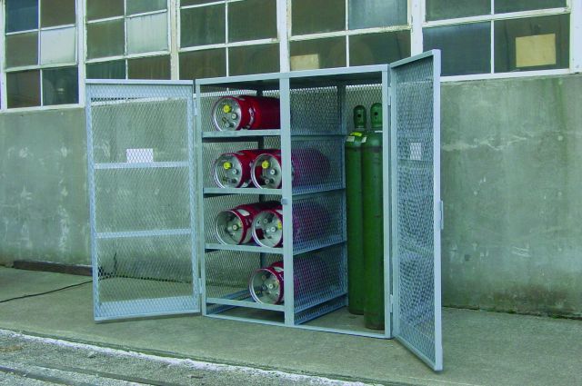 Gas Bottle & Cylinder Cage - Combo - 8 Bottles. Horizontal / 5 to 10 Cylinders. Vertical - Galvanized - 1