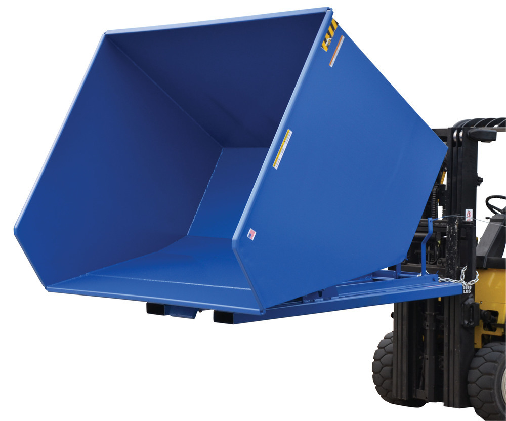 Self-Dumping Hopper - Heavy-Duty Steel Construction - Stackable - 5 cu yard - 6k - Blue - 4