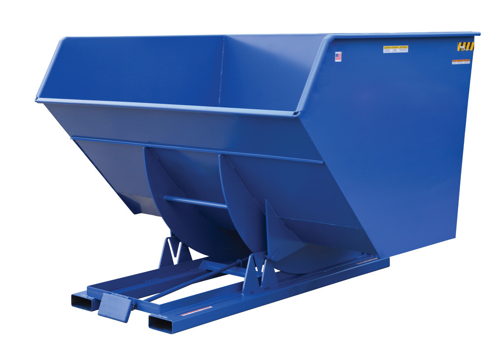 Self-Dumping Hopper - Heavy-Duty Steel Construction - Stackable - 5 cu yard - 6k - Blue - 2