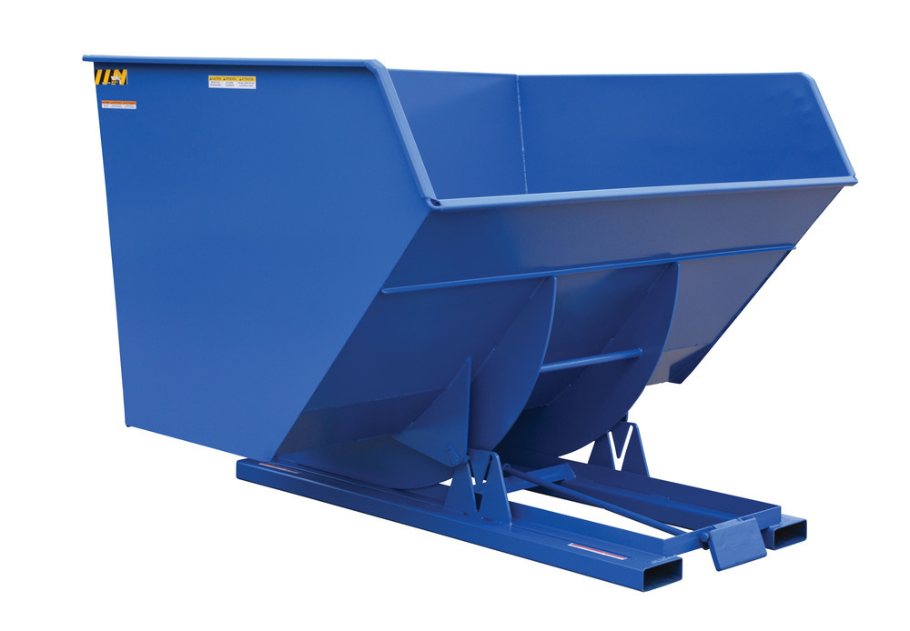 Self-Dumping Hopper - Heavy-Duty Steel Construction - Stackable - 5 cu yard - 6k - Blue - 1