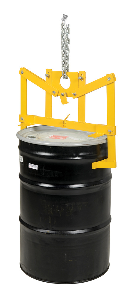 Vertical Drum Lifter - 1000 lbs Capacity - Steel Construction - Yellow - 3