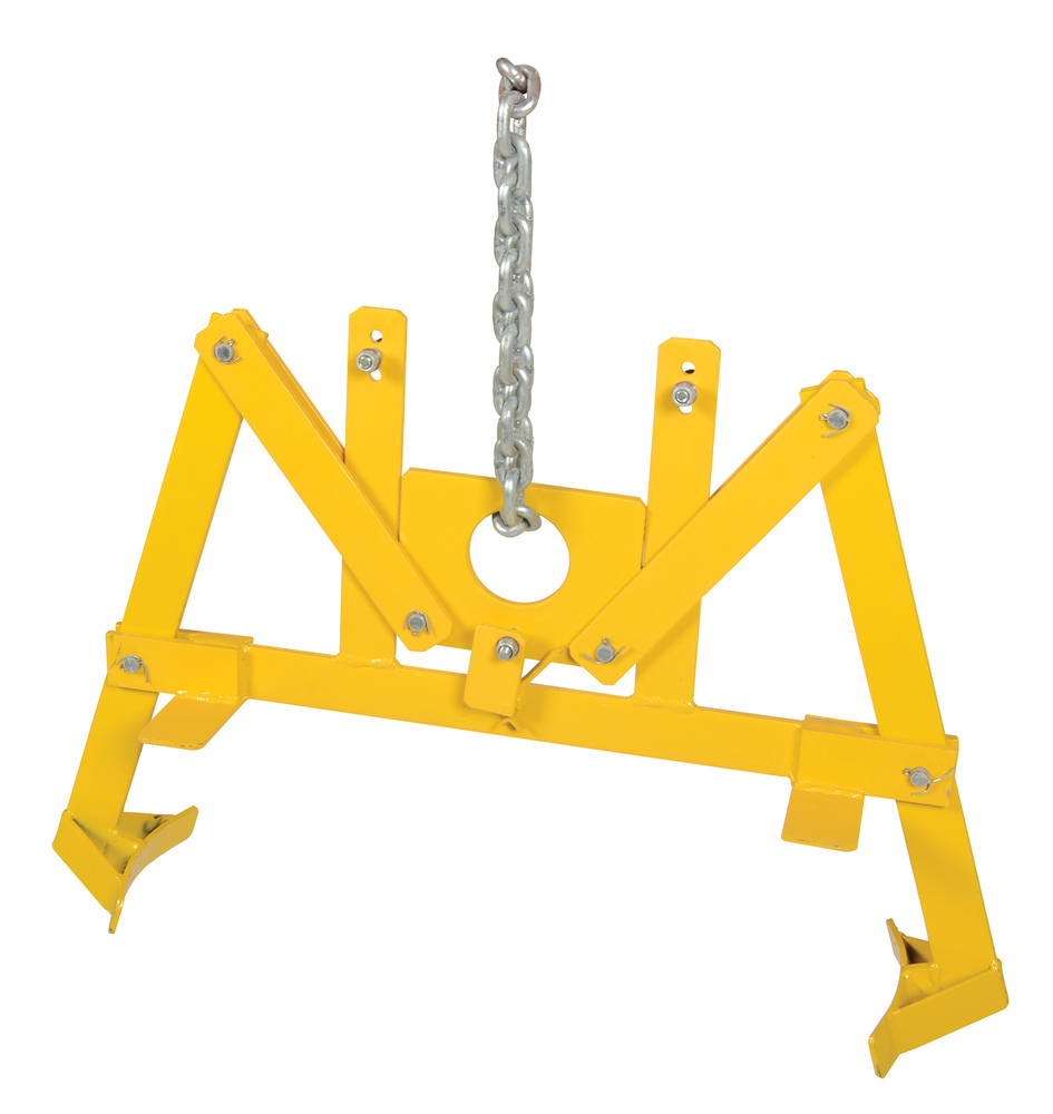 Vertical Drum Lifter - 1000 lbs Capacity - Steel Construction - Yellow - 1