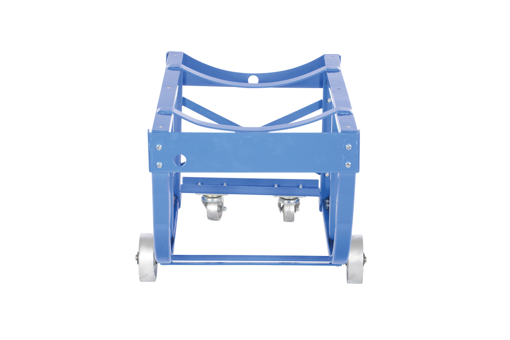 Rotating Drum Cart - Steel Wheels - 800 lbs Capacity - Steel Construction - Blue - 20