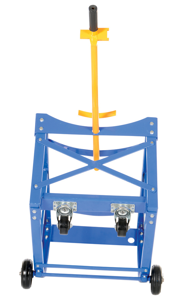 Rotating Drum Cart - Poly - 800 lbs Capacity - Steel Construction - Blue - 4