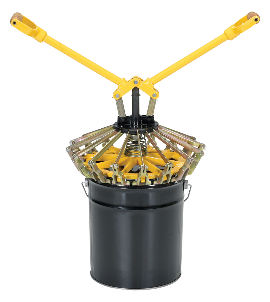 Pail Lid Closing Tool - Steel - 5-Gallon - Manually Closes Lids in Single Motion - Yellow - 4