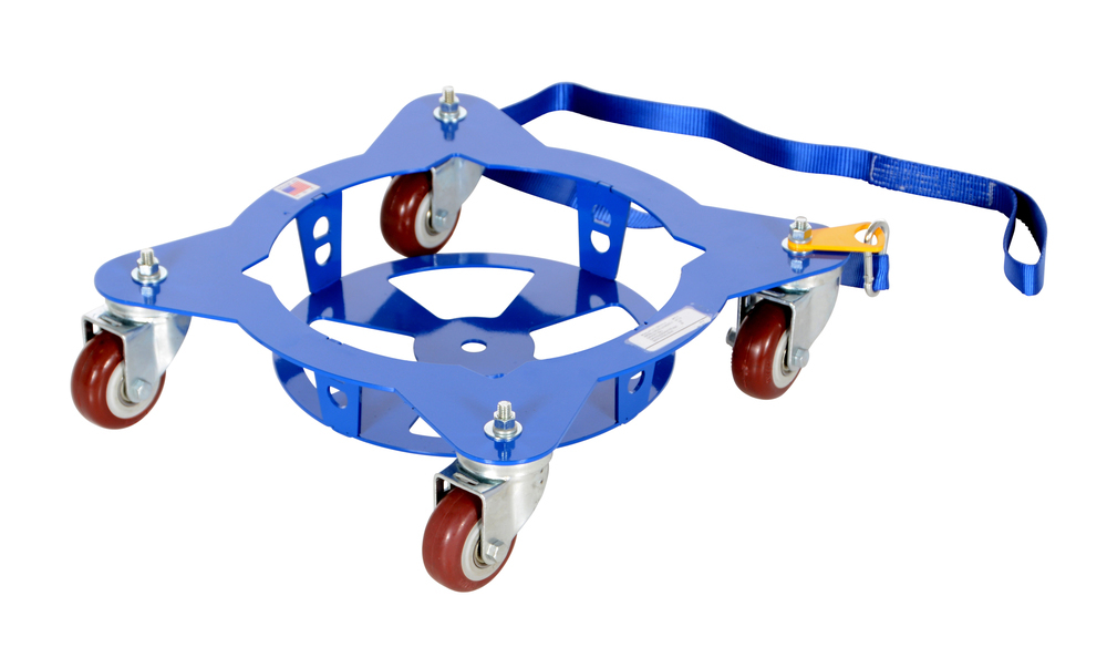 Multi-Pail Dolly - Pull Strap - 150 lbs Capacity - Steel Construction - Blue - 2