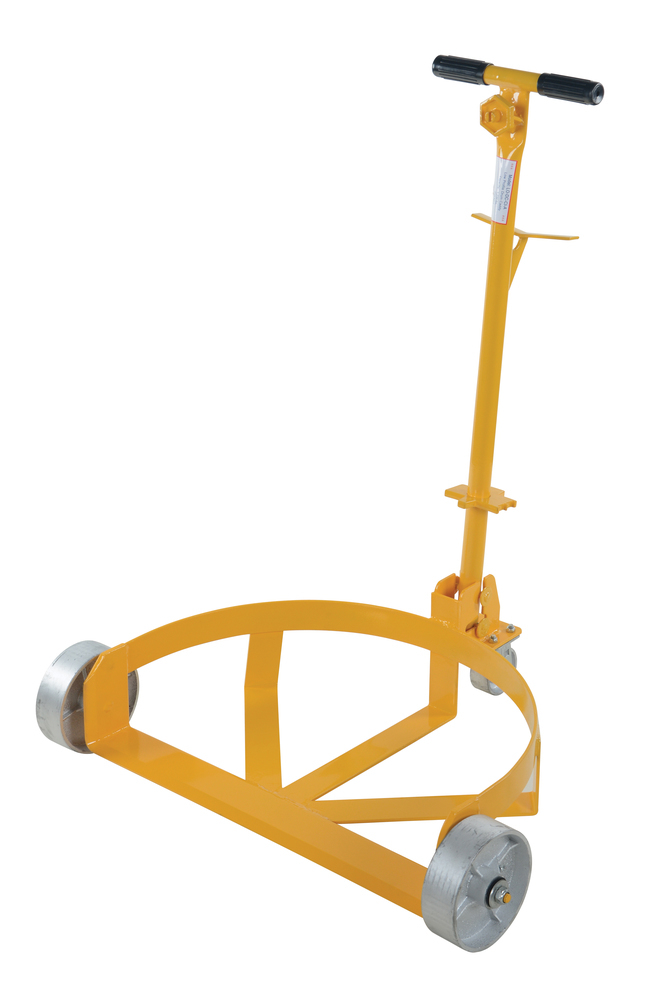 Drum Caddie - Low Profile - Cast Iron - Transport Drums or Pails - Yellow - 2