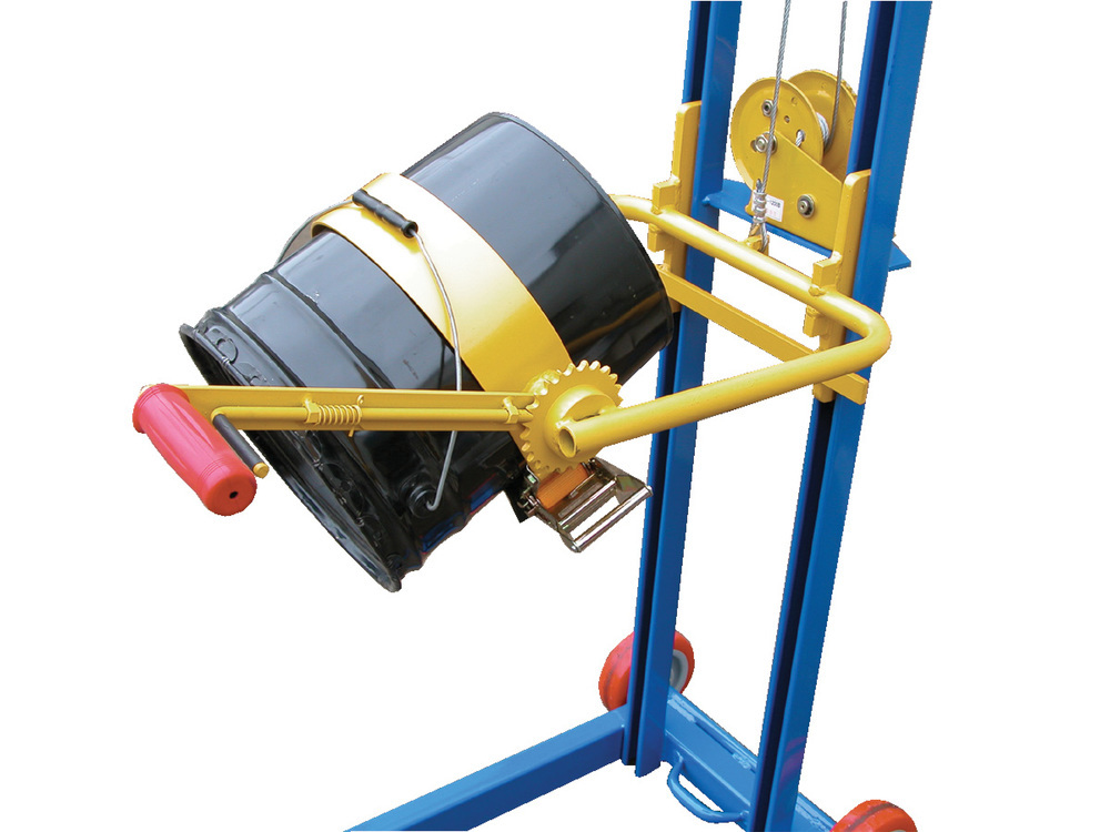 Pail Dumper - Variable Height - 200 lb Capacity - 5 gallon Plastic or Steel Pails - Blue - 2