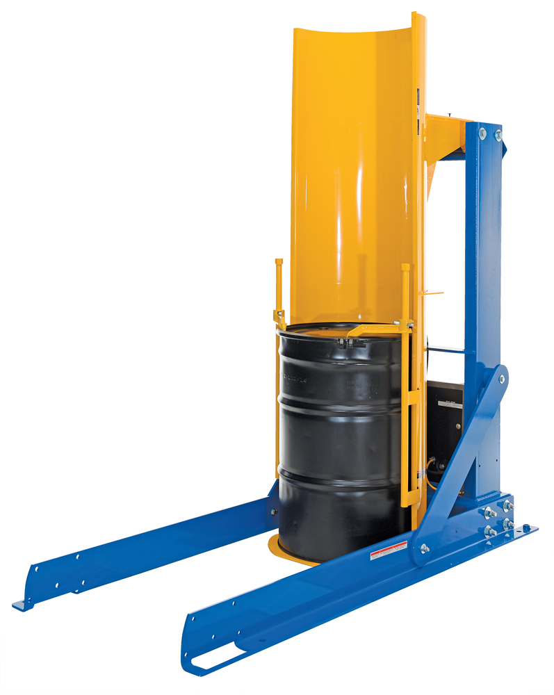 Hydraulic Drum Dumper - 1K 60 in - Stationary - Steel Construction - Plastic, Steel or Fiber Drums - 9