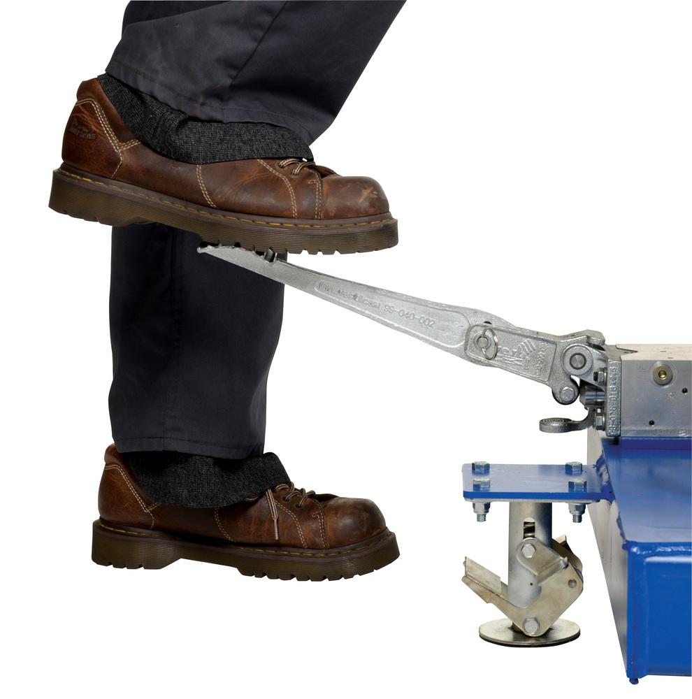 Steel Portable Hydraulic Drum Carrier, Rotator and Boom 97-9/16 In. Lift Height 800 Lb. Capacity Blue / Yellow - 7