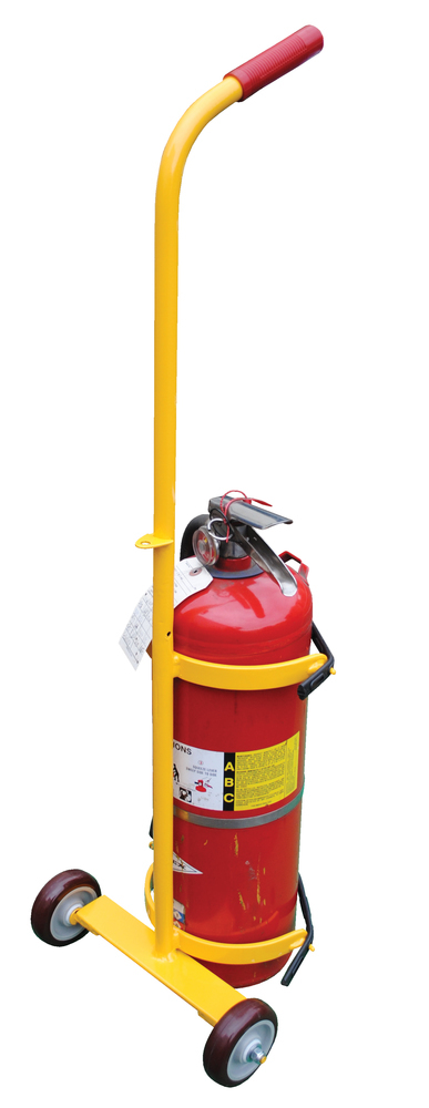 Fire Extinguisher Carrier - 100 lbs Capacity - Steel Construction - Yellow Painted Finish - 1