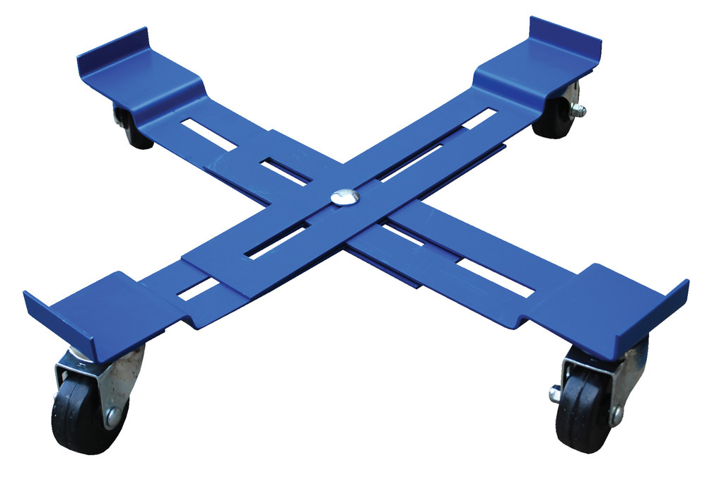 Mobile Drum Dolly - Adjustable - 1000 lbs Capacity - Steel Construction - Blue - 1