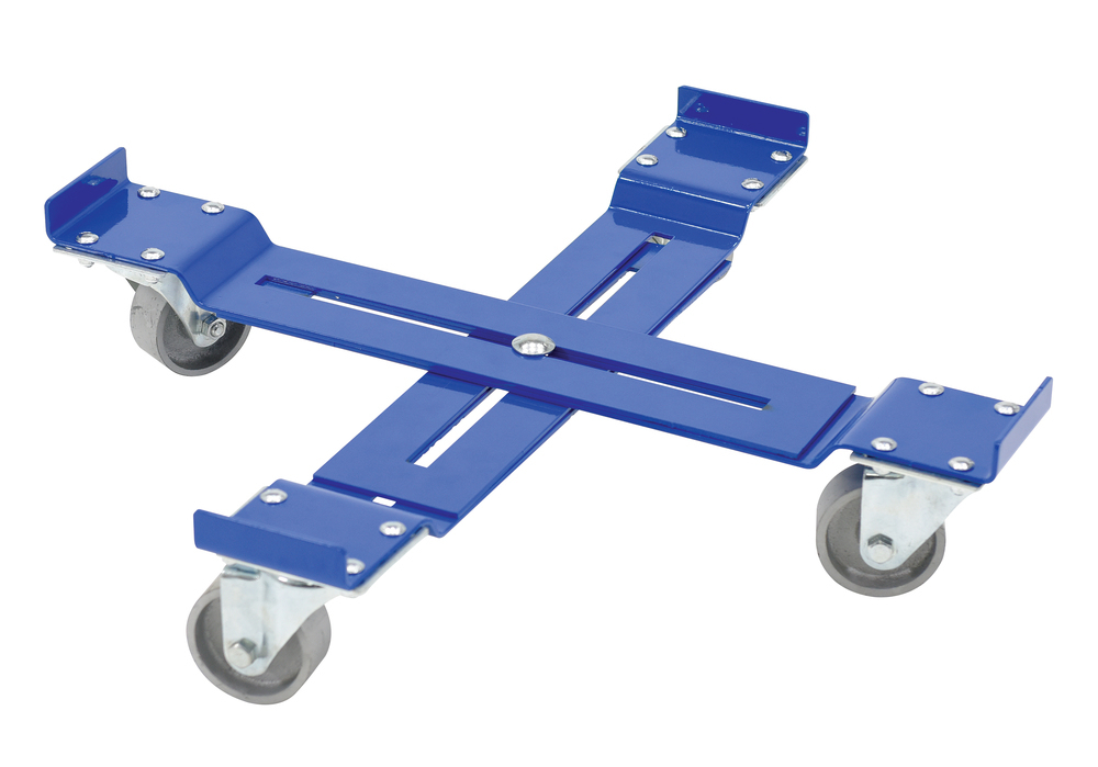 Mobile Drum Dolly - Adjustable - 1200 lbs Capacity - Steel Construction - Blue - 1