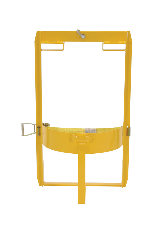 Overhead Drum Lifter - 1000 lbs Load Capacity - Steel Construction - Powder-Coated Yellow - 4