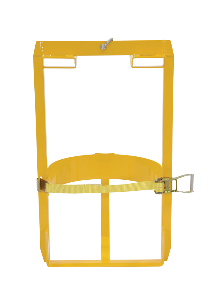 Overhead Drum Lifter - 1000 lbs Load Capacity - Steel Construction - Powder-Coated Yellow - 3
