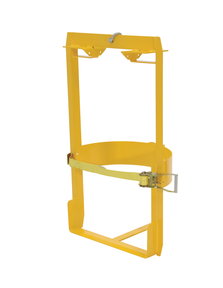 Overhead Drum Lifter - 1000 lbs Load Capacity - Steel Construction - Powder-Coated Yellow - 2