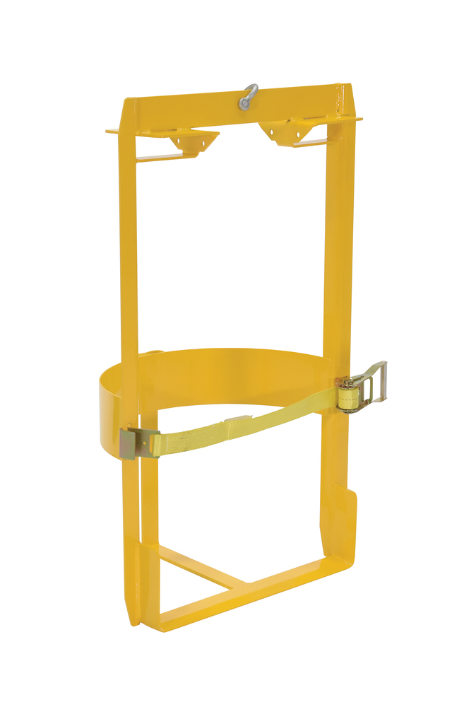 Overhead Drum Lifter - 1000 lbs Load Capacity - Steel Construction - Powder-Coated Yellow - 1