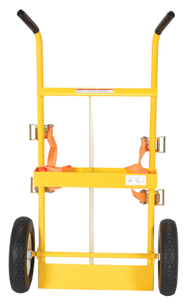 Cylinder Torch Cart - Foamed Filled - 58 In - Steel Construction - Powder Coat Finish - 4