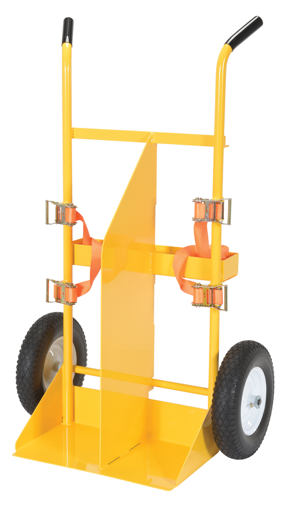 Cylinder Torch Cart - Foamed Filled - 58 In - Steel Construction - Powder Coat Finish - 2