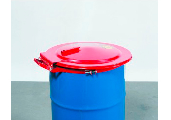 Fire Safe Drum Cover - Self-Closing - 30-Gallon - Chemical Resistant - Red - 2