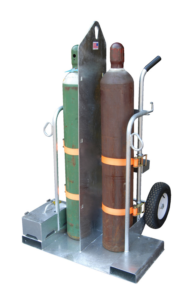 Foam Filled Welding Torch Cart - 500 lbs - Galvanized Construction - Overhead Lift Eye - 2