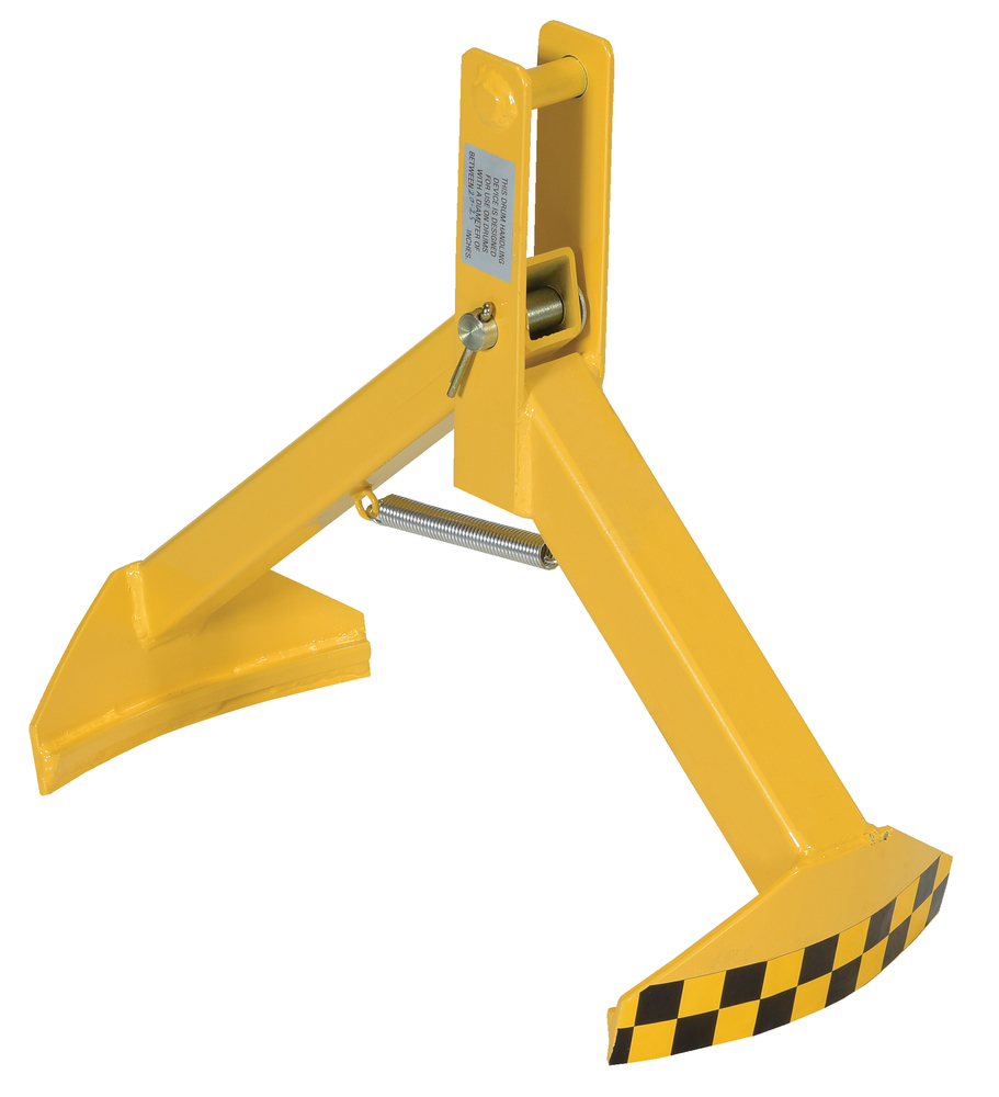 Drum Lifter - Crane/Hoist - 20-25 In Diameter - Steel Construction - Spring Loaded Arms - Yellow - 2