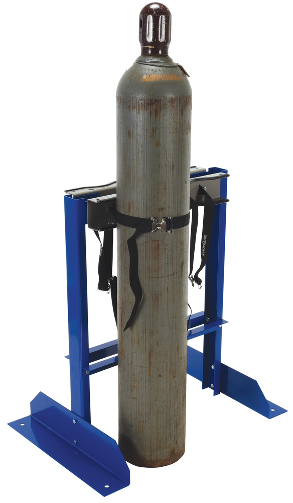 Cylinder Stand - Bracket - 4 Cylinder Capacity - Floor Mount - Steel Construction - Powder-Coat Blue - 4
