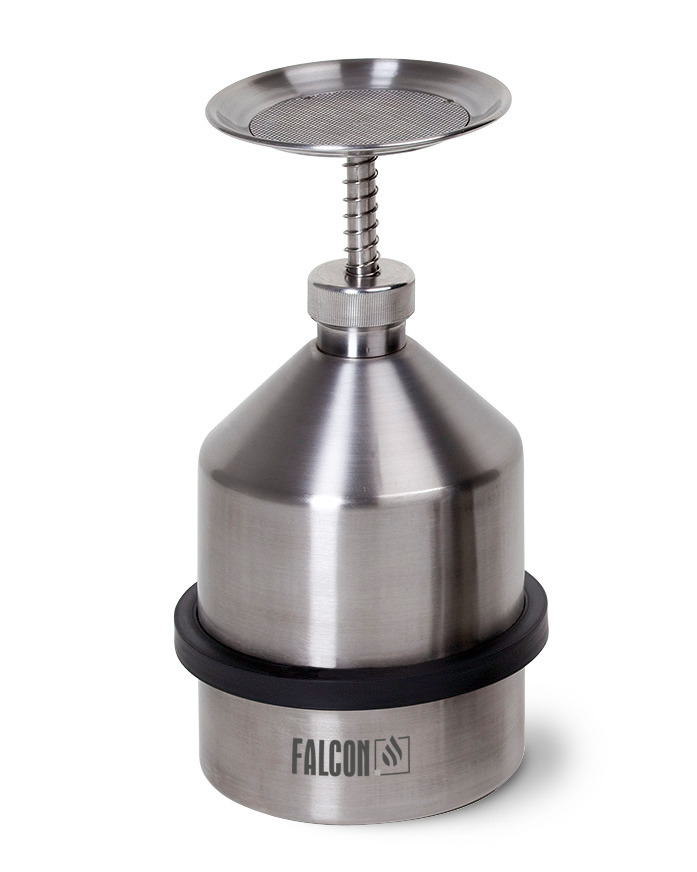 Plunger Can - 2-Liter - Stainless Steel - FALCON - Integrated Flame Arrestor - Spring Operated Pump - 1