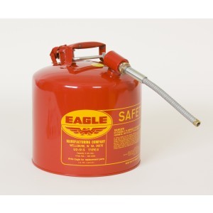 Type II Safety Can - FM Approved - 5 Gallon - Blue - Steel Construction - Self-Closing Lid - 1