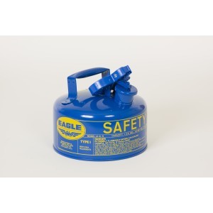 Type I Safety Can - FM Approved - 1 Gallon - Blue - Steel Construction - Self-Closing Lid - 1