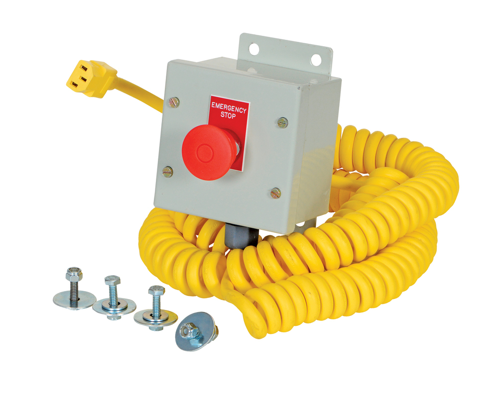 Stop Button Box for Work Platform - Quickly Shut Off Forklift Power - for Electric or Gas Forklifts - 2