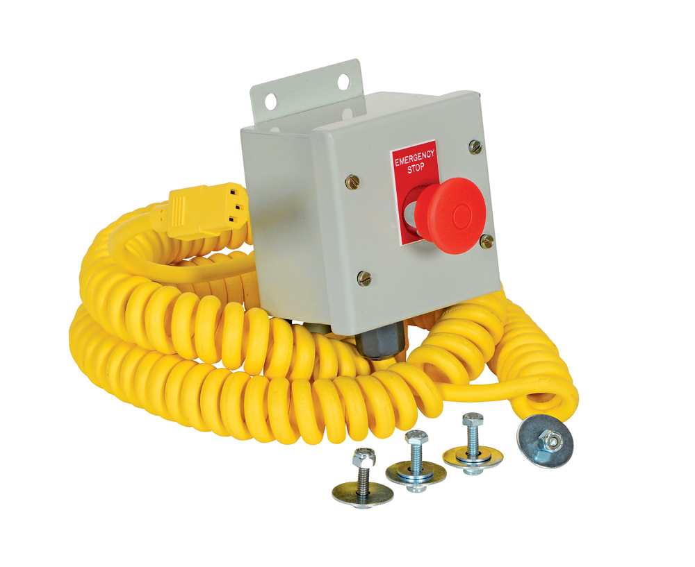 Stop Button Box for Work Platform - Quickly Shut Off Forklift Power - for Electric or Gas Forklifts - 1