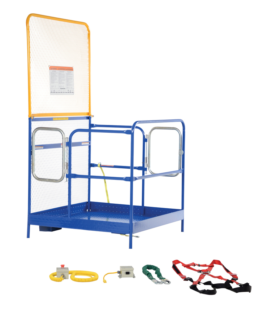 Work Platform - Full Features - 84 In Back - 2 Entry - Steel Construction - Automatic Locking Gate - 4