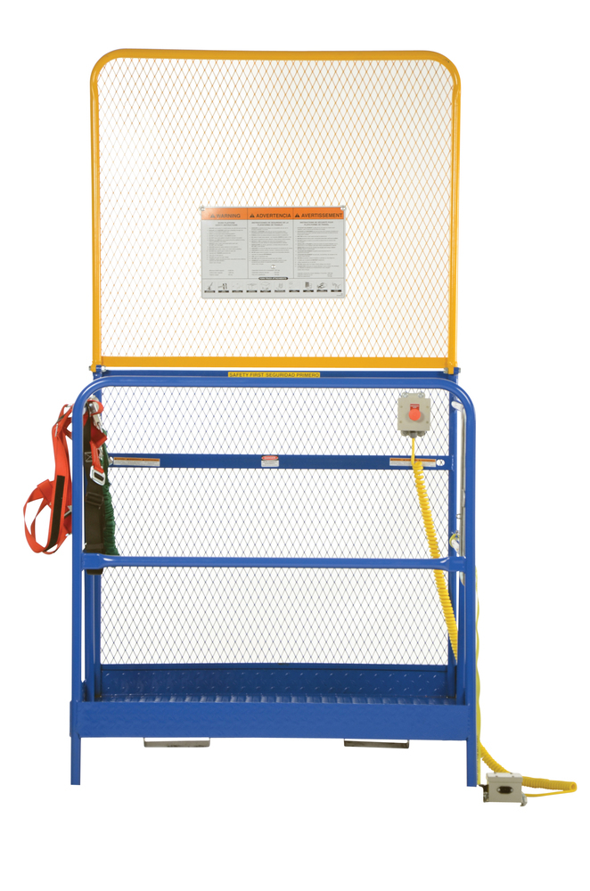 Work Platform - Full Features - 84 In Back - 2 Entry - Steel Construction - Automatic Locking Gate - 3