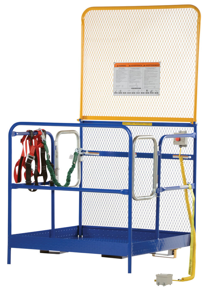 Work Platform - Full Features - 84 In Back - 2 Entry - Steel Construction - Automatic Locking Gate - 2