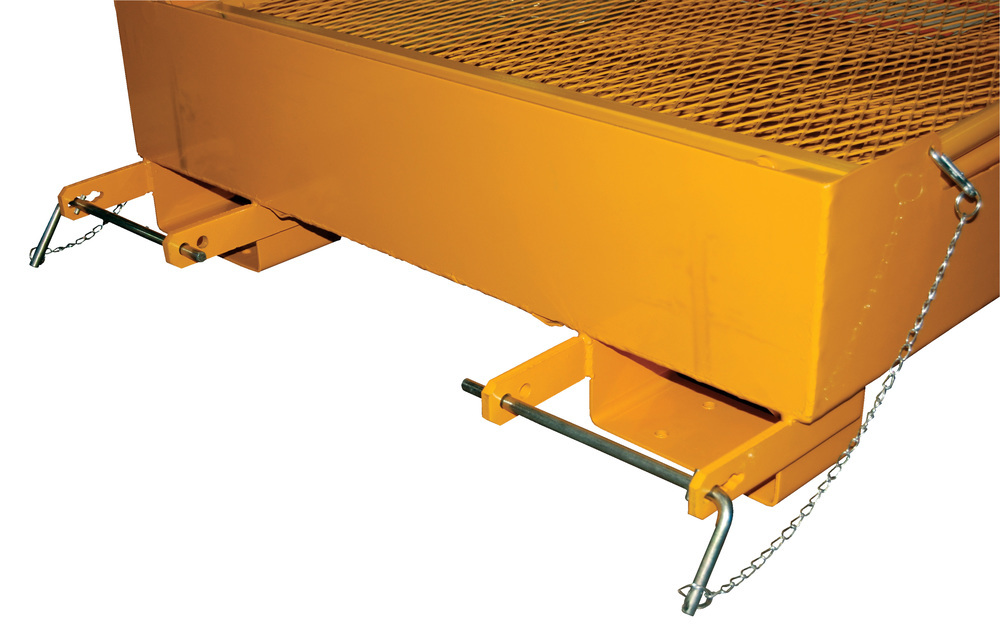 Work Platform - Fold Down - 600 lbs - 37 x 37 - Steel Construction - Powder-Coated Yellow Finish - 5