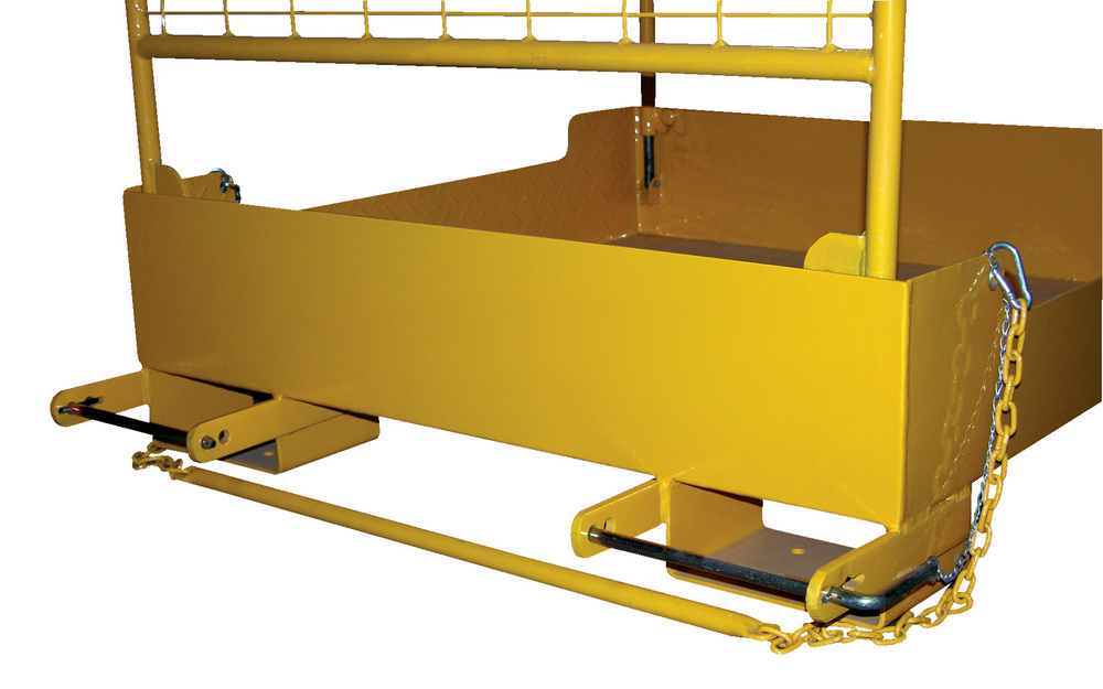 Work Platform - Fold Down - 600 lbs - 37 x 37 - Steel Construction - Powder-Coated Yellow Finish - 4